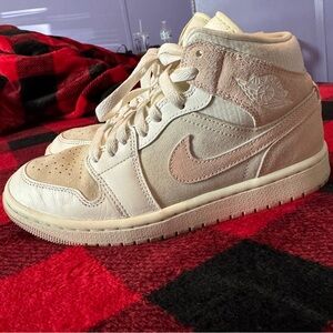 Nike Cream and Tan High-Top Sneakers